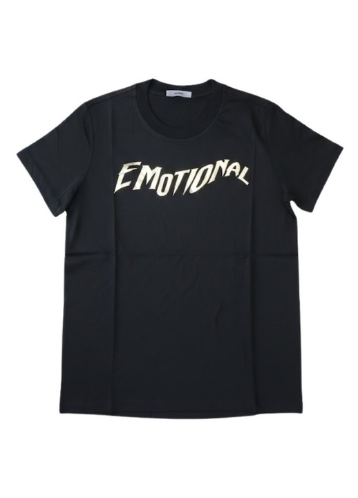 Tricou dama Diesel, imprimeu metalic, lyocell/bumbac, negru