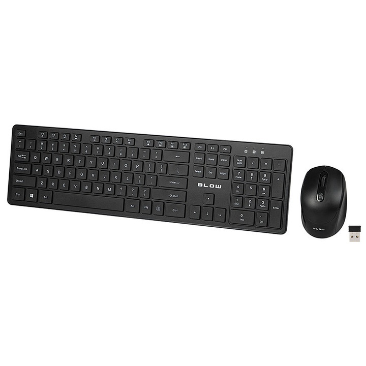 85-475# Billentyűzet + vezeték nélküli egér 2, 4 GHz-es ütésálló egyensúly