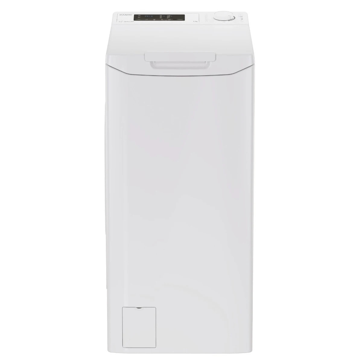 Masina de spalat rufe verticala, Candy ProWash TCA273D2-S, 7 kg, 1200 rpm, clasa D, latime 41 cm, tehnologie Quick&Clean, conectivitate Wi-Fi, functie Kilo detector, blocare acces copii, alb
