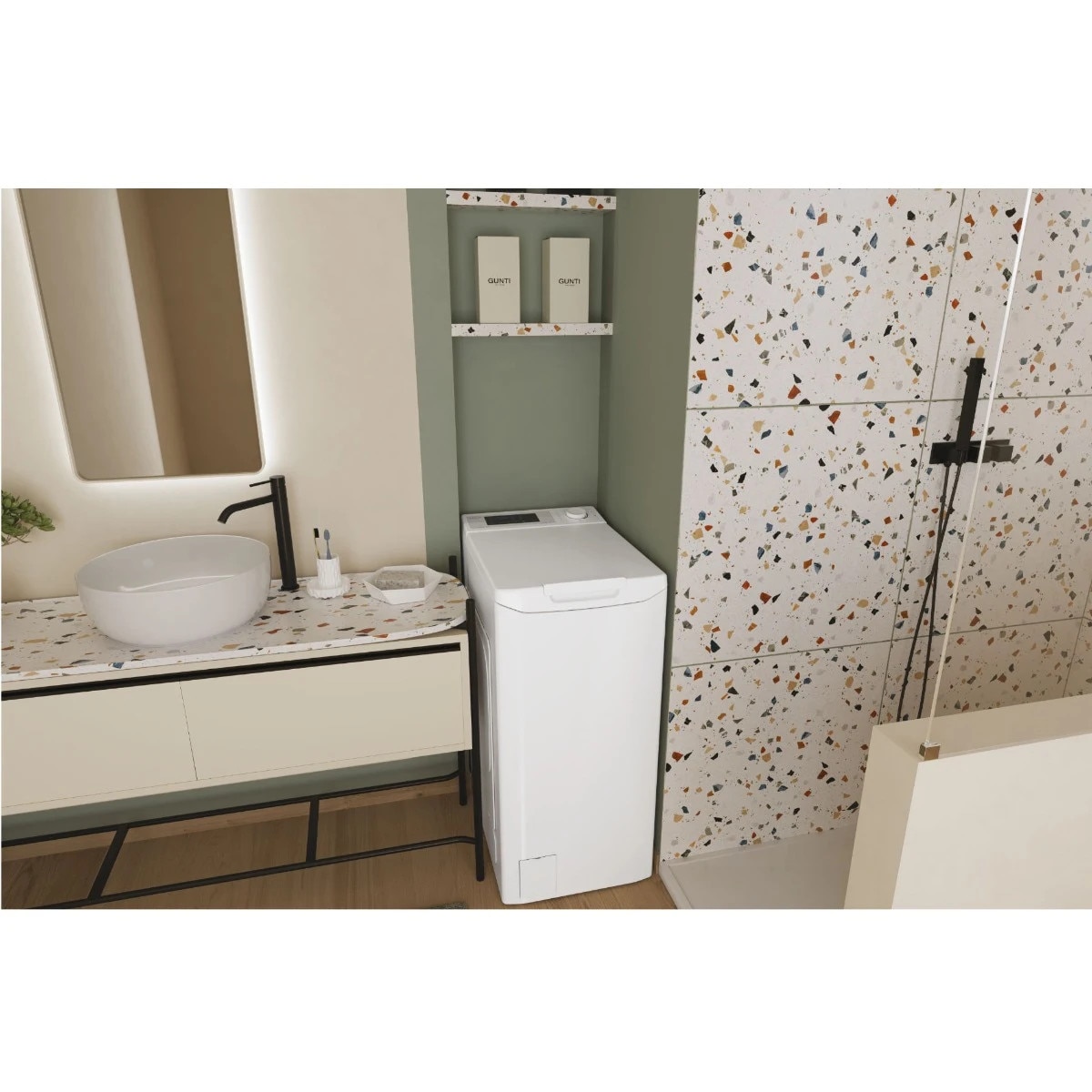 Masina de spalat rufe verticala, Candy ProWash TCA273D2-S, 7 kg, 1200 rpm, clasa D, latime 41 cm, tehnologie Quick&Clean, conectivitate Wi-Fi, functie Kilo detector, blocare acces copii, alb