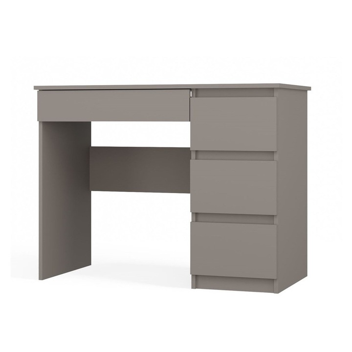 Birou Mijas, 4 sertare, gri, 98x51x76cm, Topeshop