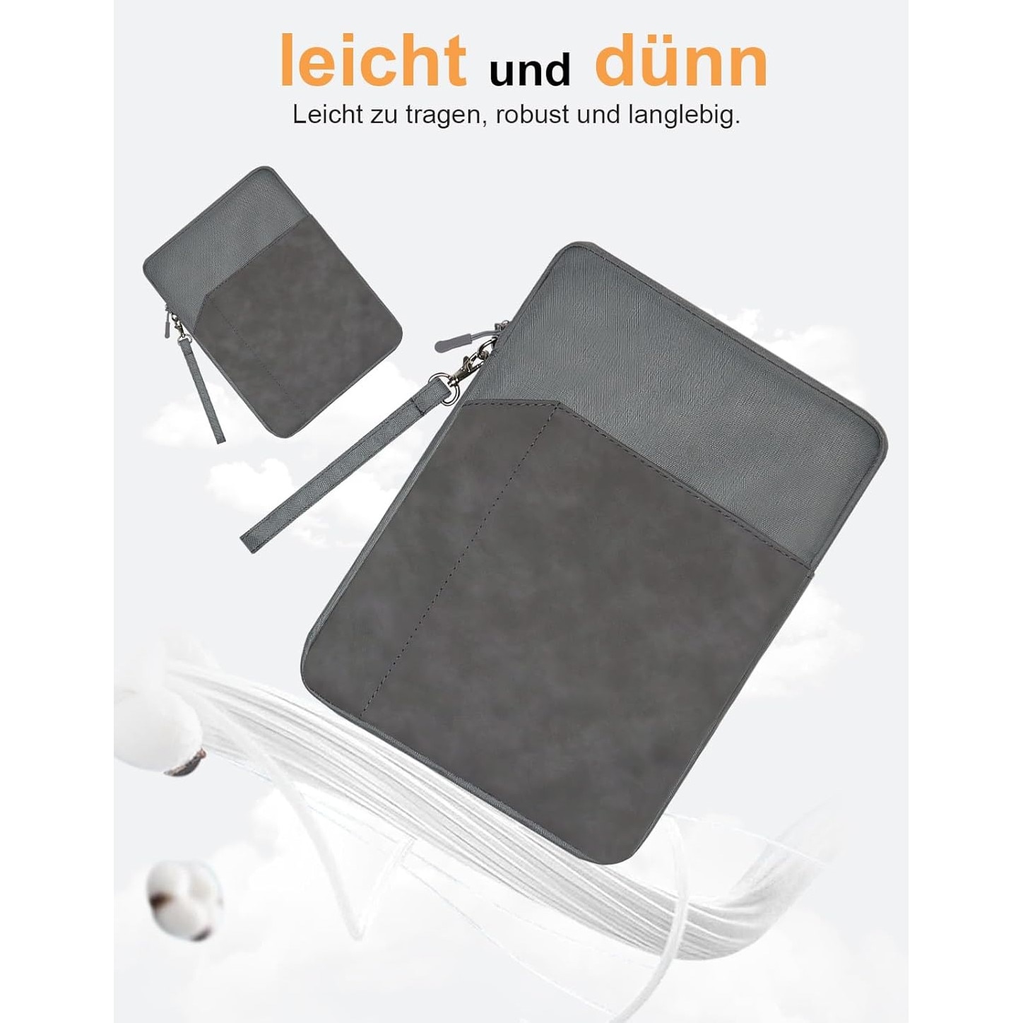 Husă tabletă daunke, protecție impermeabilă, 7 inch, gri închis