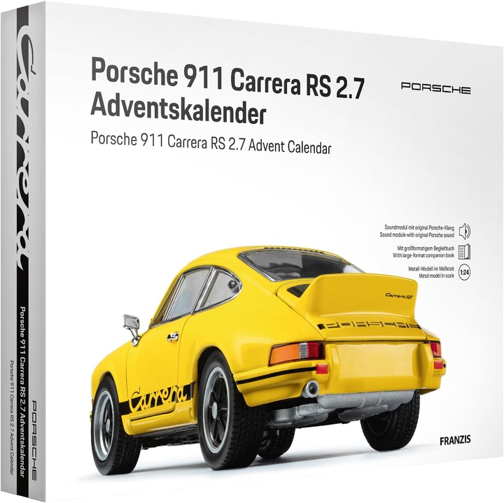 Calendar Advent Porsche 911 Carrera RS 2.7 Model Kit 1:24 cu Sunet