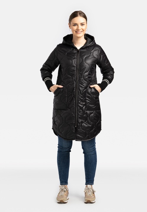 Преходно дамско яке, Perso, черно, полиестер, Черен, S