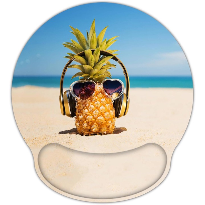 Mouse Pad Ergonomic cu Suport Gel pentru Incheietura Mainii - Ananas