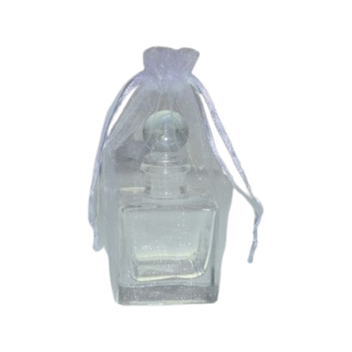 Sticluta mir pentru botez, Mini Junior, 50 ml, alb, ambalata in saculet cu fundita