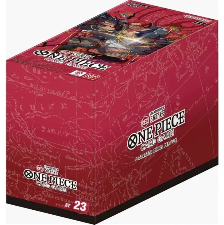 Комплект стартово тесте Shanks One Piece TCG, 6 червени пакета, 51 карти всеки