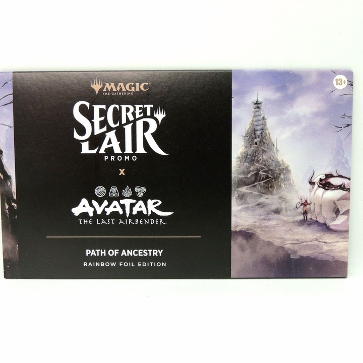 Set joc de societate Magic: The Gathering, Wizards of the Coast, Secret Lair x Avatar: The Last Airbender - Calea Strămoșilor, Rainbow Foil, pentru adulți