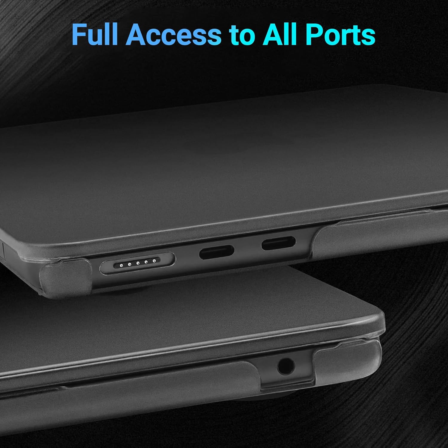 Carcasa Laptop TECOOL pentru MacBook Air 15", Gri Mata, ultra-subtire, cu protectie pentru tastatura