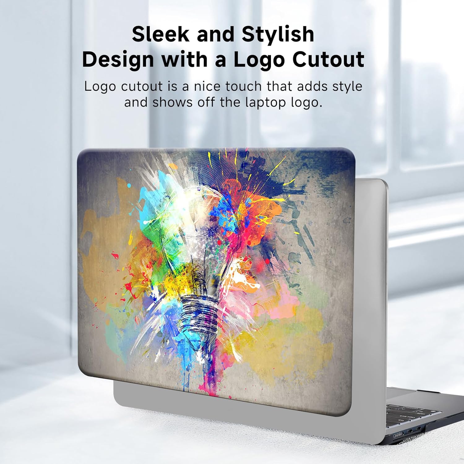 Carcasa laptop AUSMIX pentru MacBook Air 13.6 inch, plastic dur, design gurii, set cu protectie pentru tastatura