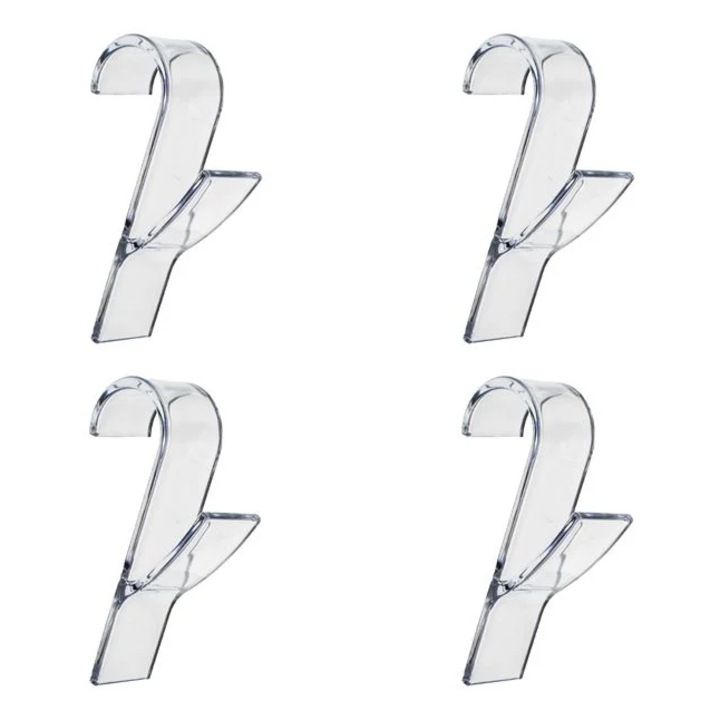 Set de 4 carlige pentru radiator, transparent, 9, 8x2, 4x6cm