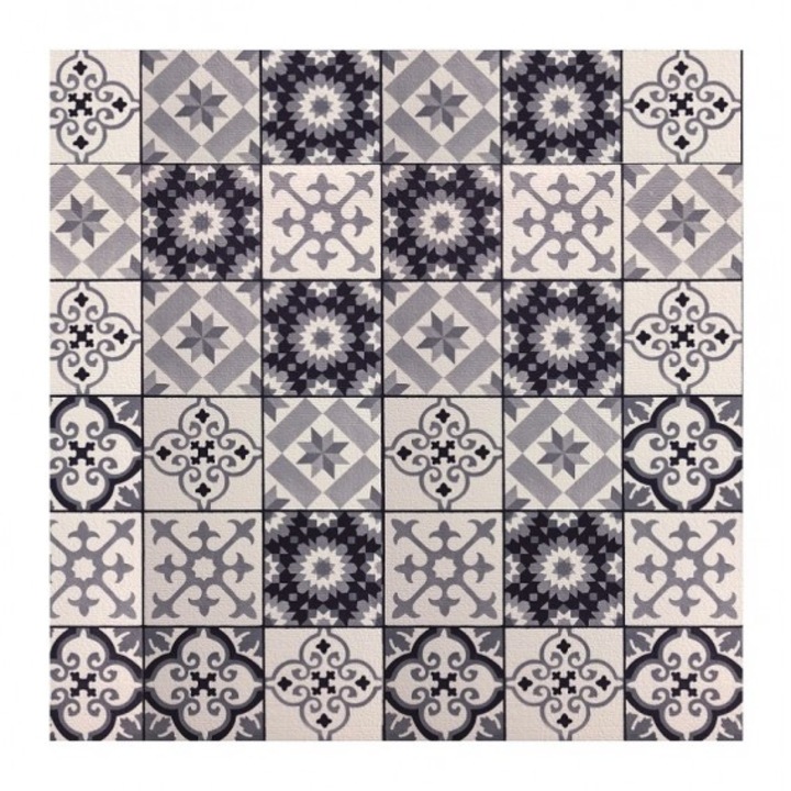 Covoraș protecție mașină de spălat, Friedola, stil marocan, albastru, 60x60cm