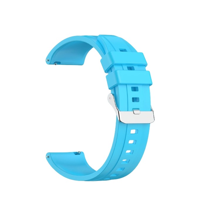 Каишка за смарт часовник - Huawei Watch GT 5 (46 мм) - светлосиня силиконова каишка (22 мм)