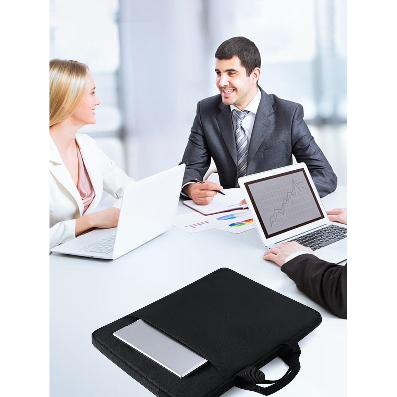 Husa Laptop 19 Inch Impermeabila EVICIV, Protectie Antisoc, Negru