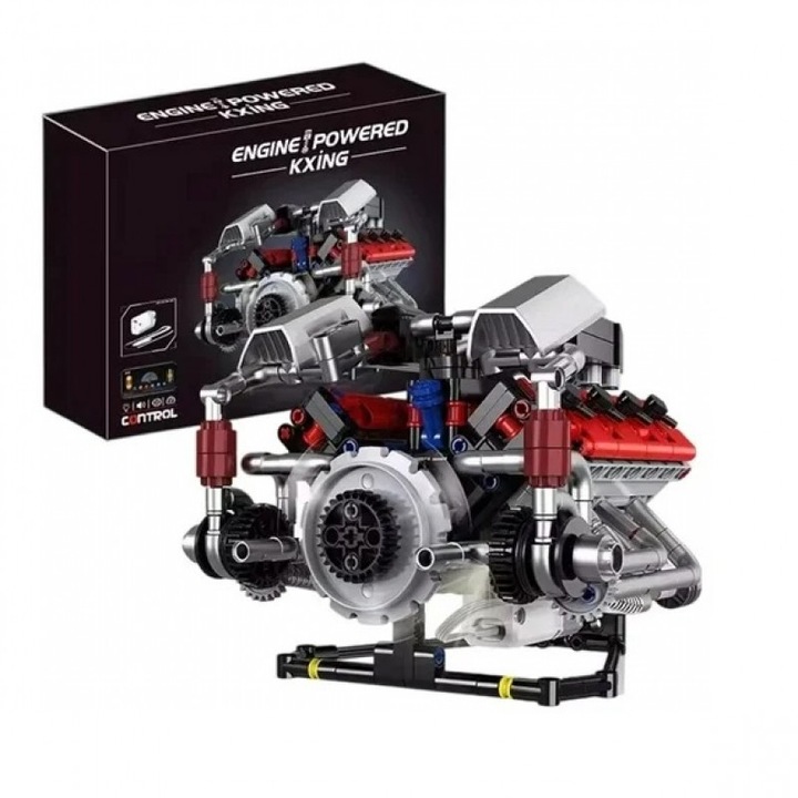 Stem Motor Module Set de construcție STEM motor V8, 700 piese, control programabil ...