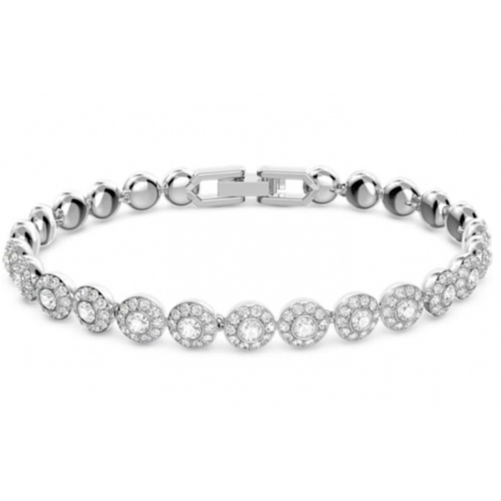 Brățară tennis argintie, cristale Zirconia, 18x1.5cm