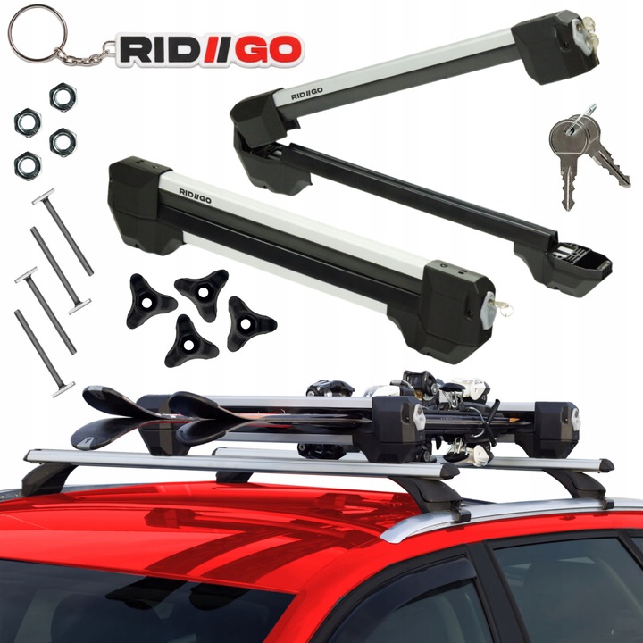 RIDIGO síléctartó, 4 PÁR, alumínium, ezüst, 2 db-os készlet