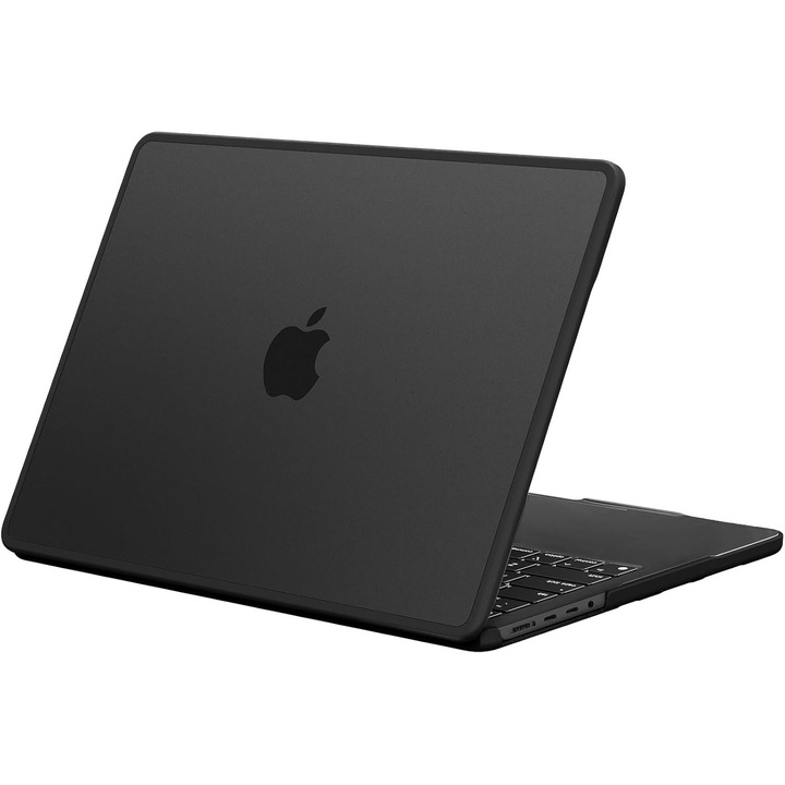 Carcasa MacBook Pro 14" (2021–2026) (M5/M4/M3/M2/M1) (A3427/A3426/A3434/A3112/A3185/A3401/A2918/A2992/A2779/A2442), Hard Shell subtire, protectie colturi, Husa & Protectie, Frost Negru Mat
