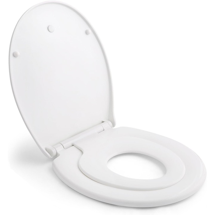 Vas WC Familie cu Scaun Copil Integrat, Soft Close, Alb