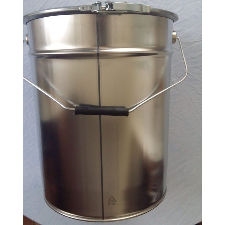 Galeată metalică cu capac, volum 21L, înălțime 362mm, dimensiuni capac 292mm