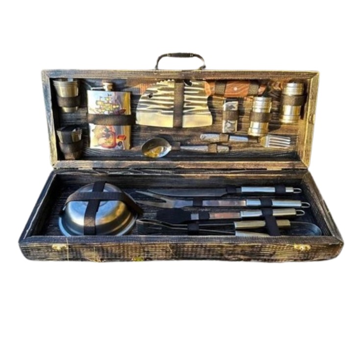 Cadou pentru El – Set Premium Gratar & Picnic, 27 piese, pentru barbati