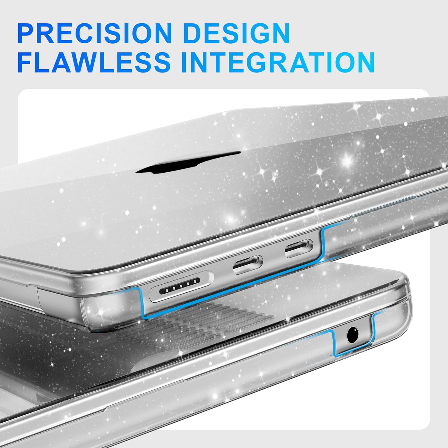 Carcasa laptop pentru MacBook Air 15, GPXIIZ, ultra subtire, transparent, 1.77mm