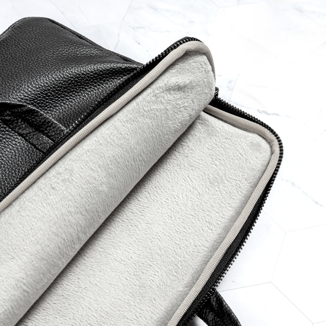 Geanta pentru laptop 13'', Material Textil, Microfibra, Negru