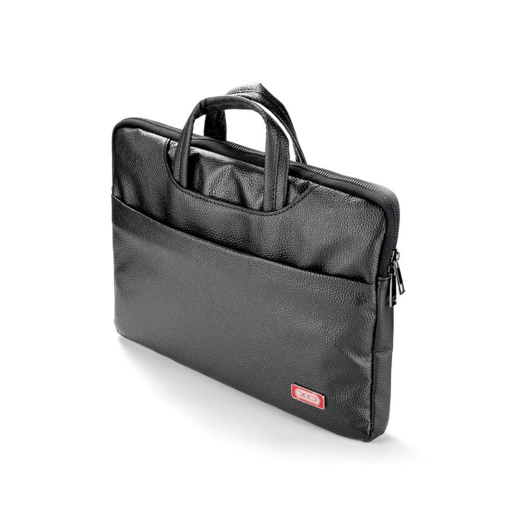 Geanta pentru Laptop 15 inch, Material Textil Premium, Interior Microfibra, Protectie Zgarieturi, Compacta si Usoara, Neagra