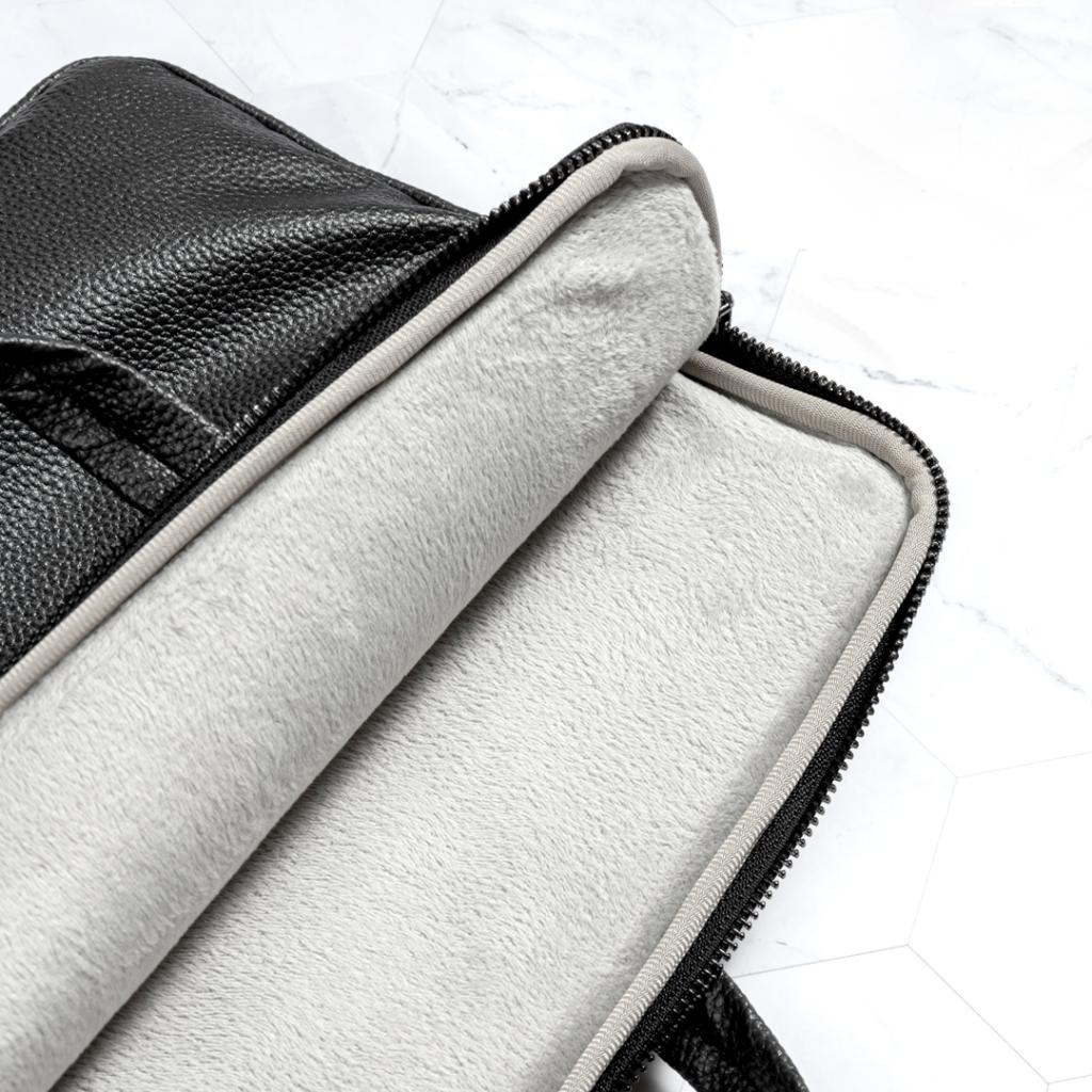 Geanta pentru Laptop 15 inch, Material Textil Premium, Interior Microfibra, Protectie Zgarieturi, Compacta si Usoara, Neagra