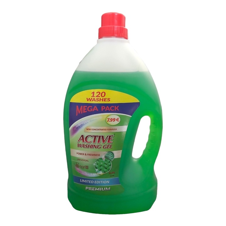 Detergent lichid premium Active, Power & Freshness, 4.1 L