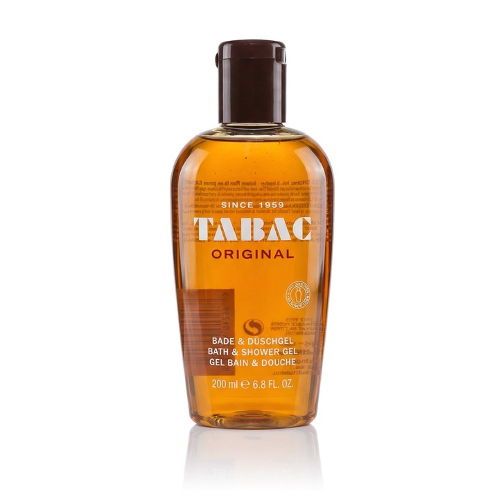 Tabac Original parfümös tusfürdő 200 ml, fás, citrusos és fás jegyek, férfiaknak