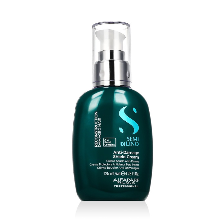 Crema de protecție Alfaparf Milano Semi Di Lino Reconstruction, 125 ml, regenerare și protecție termică, pentru păr fragil