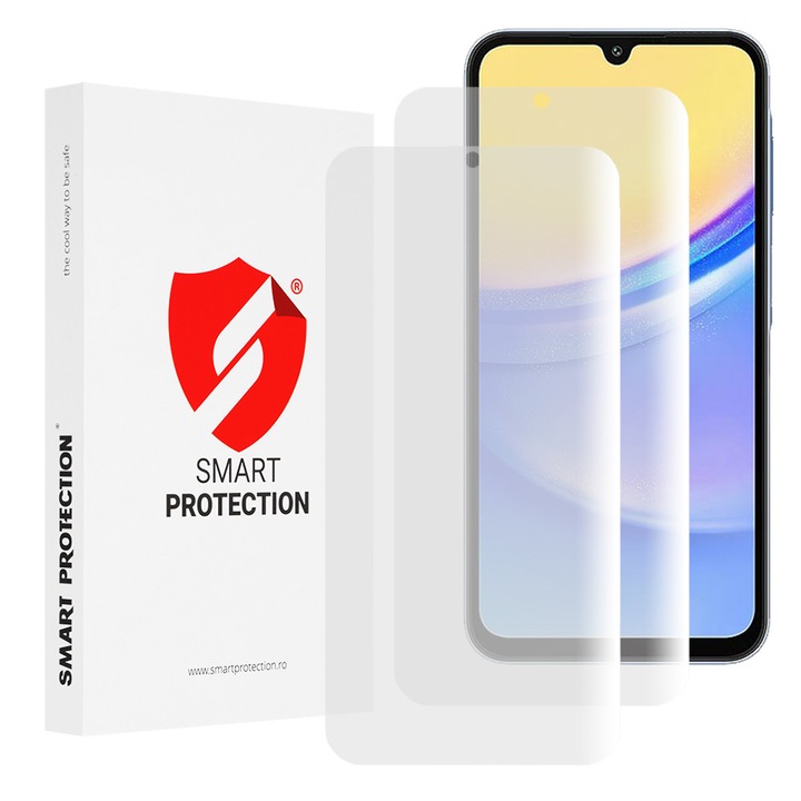 Prémium Smart Protection telefonfólia, 2 db-os szett, átlátszó, rugalmas, Samsung Galaxy A15 4G/5G-hez