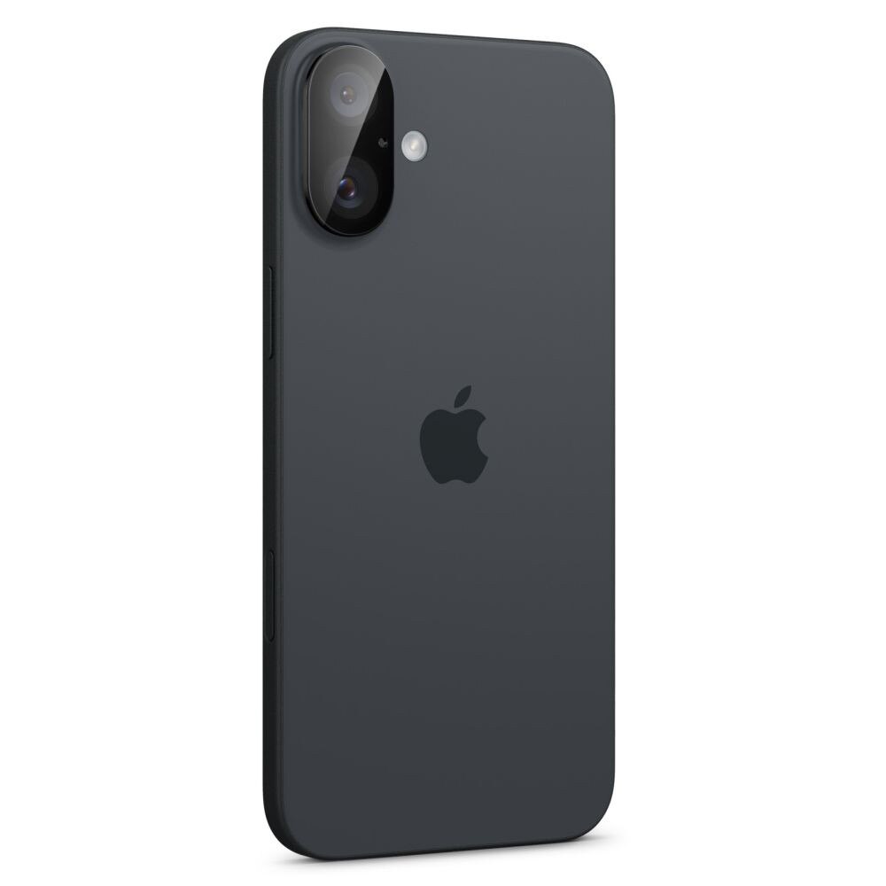 Husa Protectie Compatibila cu (2 pack) Optik.tR Camera Glass (AGL07922), Spigen, iPhone 16 / iPhone 16 Plus - Black