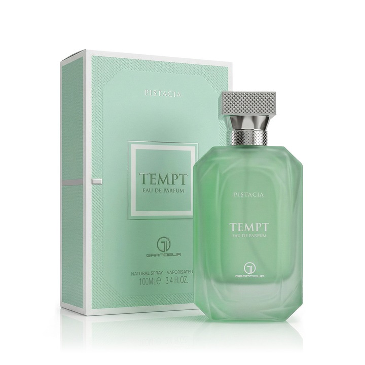 Parfum Grandeur Tempt Pistacia, unisex, 100 ml, virágos és pisztácia jegyekkel