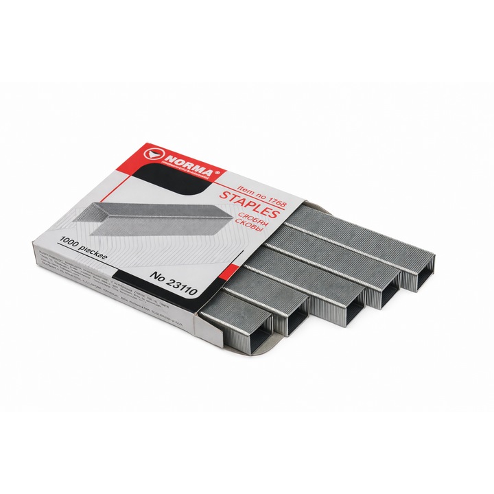 Телчета за телбод NORMA 23/10, 1000 броя, здрави метални телчета, професионални, за дебели документи
