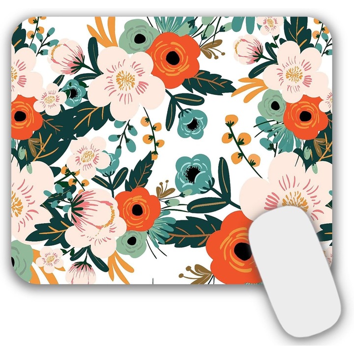 Mousepad Gaming si Birou 24x20x0.3 cm, Model Elegant, Antiderapant