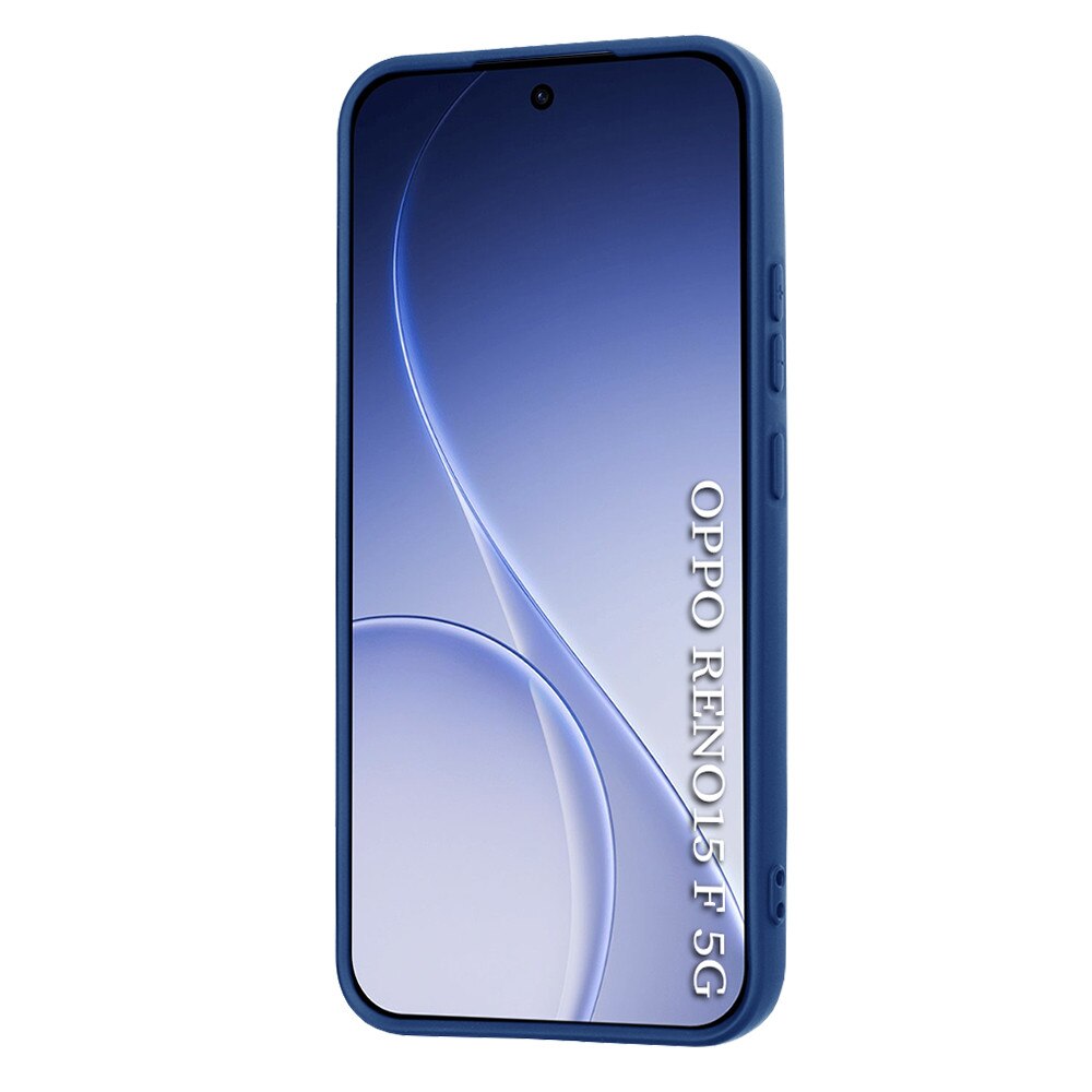 Husa pentru Oppo Reno 15F, 15FS Liquid Silicone, subtire, captusita cu microfibra, anti amprenta, protectie camera foto, bleumarin