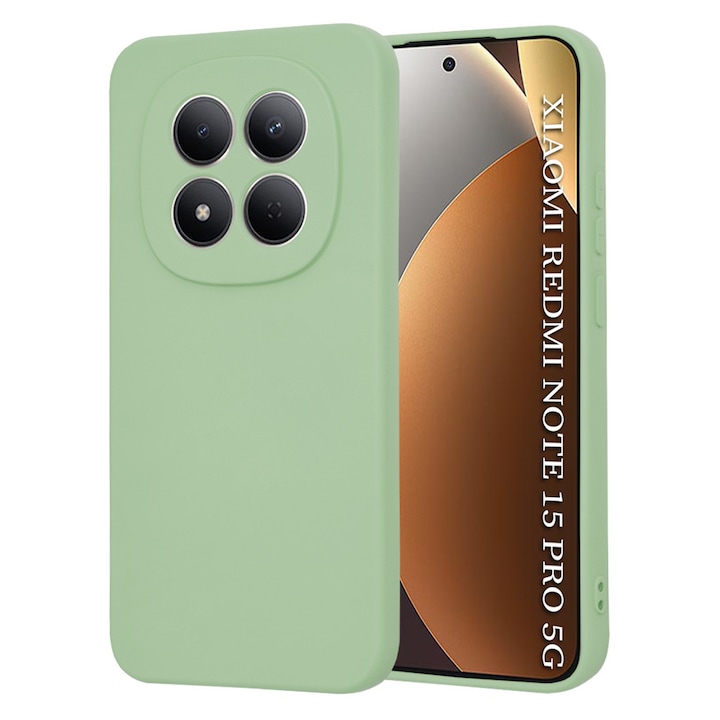Carcasa de protectie pentru Xiaomi Redmi Note 15 Pro 5G, verde deschis
