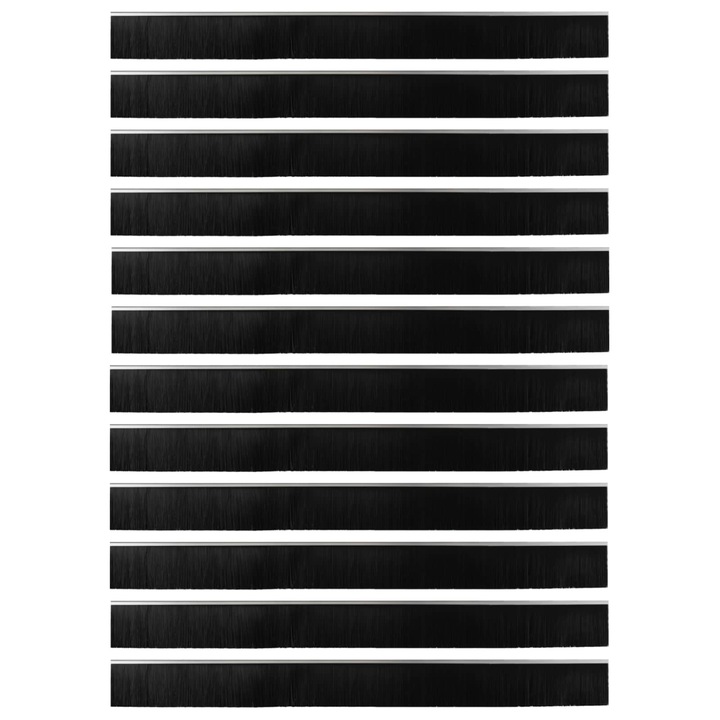 Dopuri pentru usi autoadezive vidaXL, 12 pcs Argintiu 100 cm