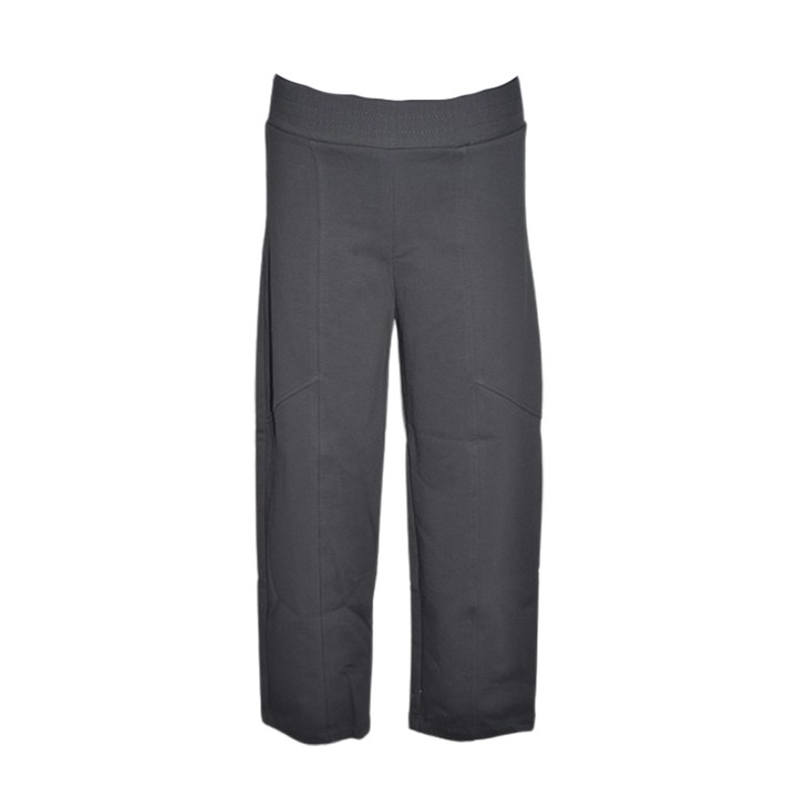Pantaloni casual, cu talie elastica, pentru fete, Atut A3311, Negru 126651