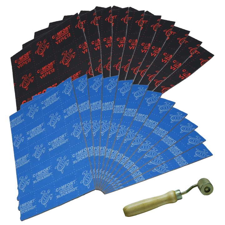 Kit insonorizare Ultimate portbagaj Comfortmat Trunk Kit U1 fono si vibro absorbant, 12 foi Comfortmat Viper 350x500mm si 12 foi Comfortmat BLOCKSHOT 350x500mm