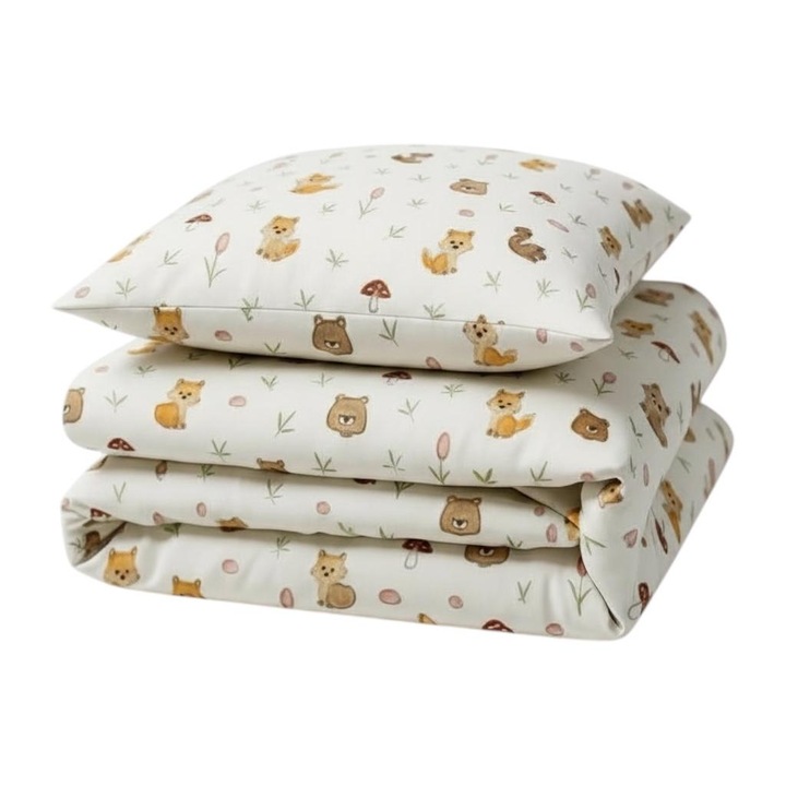 Set pilota si perna din bumbac ranforce cu Forest pentru pat 2-8 / 2-12 ani - ASC6427968007430