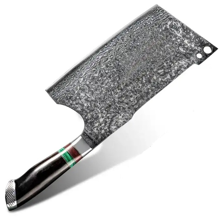 Satar de bucatarie din otel damasc HARAHU MA-29016 - Maro inchis