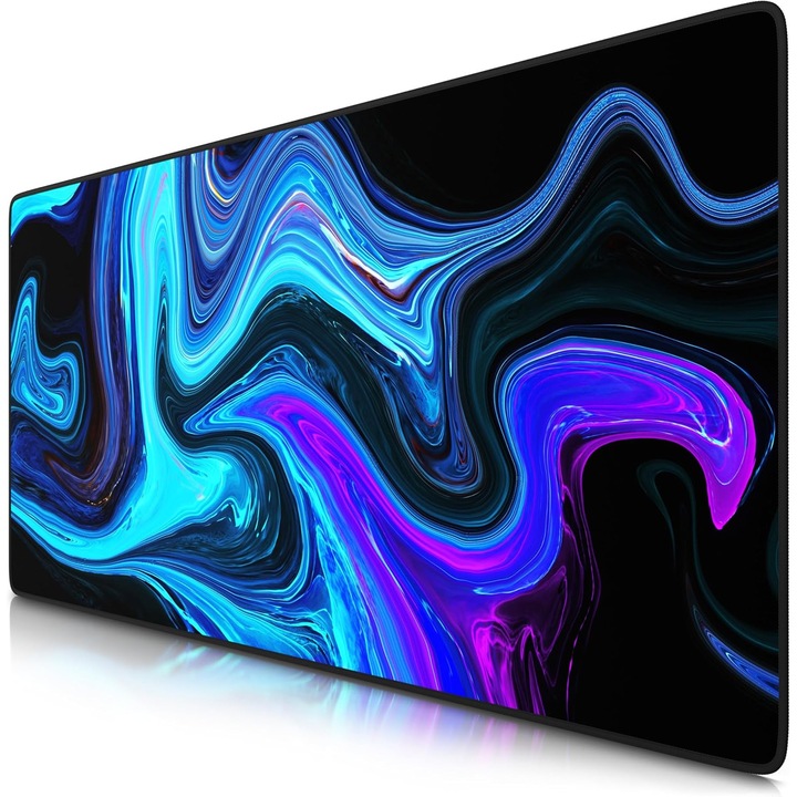 Mouse Pad Gaming XXL Titanwolf 900x400mm, Viteza si Precizie, Albastru Lichid