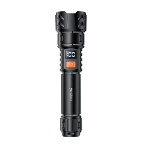 Lanterna LED reincarcabila, zoom telescopic, 5 moduri, afisaj digital, 800mAh, Yesido, negru
