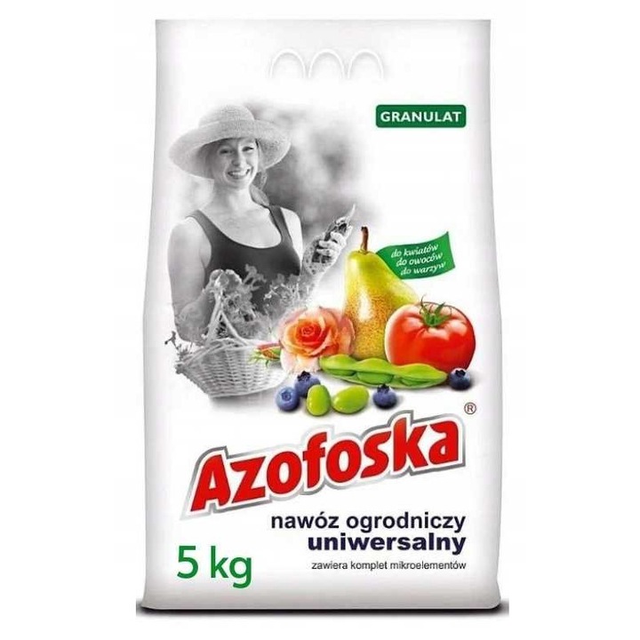 Ingrasamant granulat Azofoska 5kg, INCO, pentru majoritatea plantelor, fara clor
