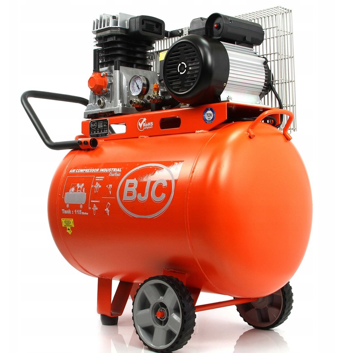 Compresor aer 115L BJC, 10 bar, 3000W, mobil, 425 l/min