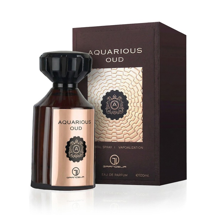 Eau de parfum Grandeur Aquarious Oud 100 ml, unisex, note orientale, flori