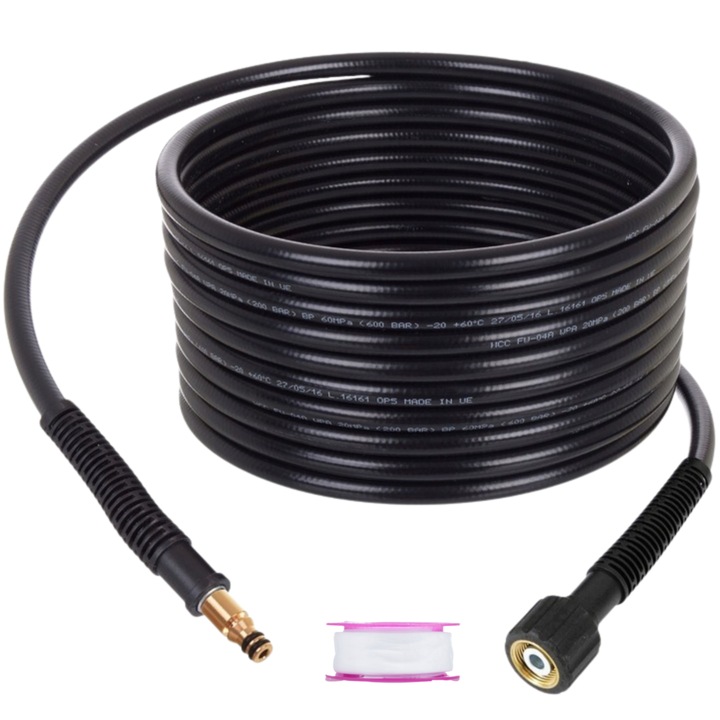 Nagynyomású tömlő 10m PARKSIDE PHD, Bisanti mosógépekhez, ellenálló, rugalmas, M22x1,5, 200 BAR
